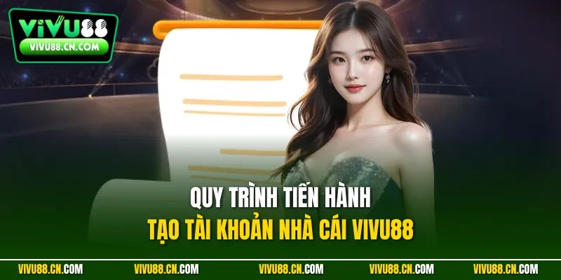 Quy trình tiến hành tạo tài khoản nhà cái VIVU88